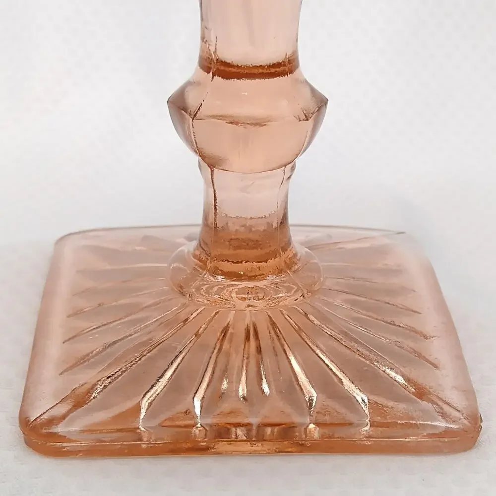 Anchor Hocking Pink Depression Glass Miss America Pedestal Candy Dish Vintage